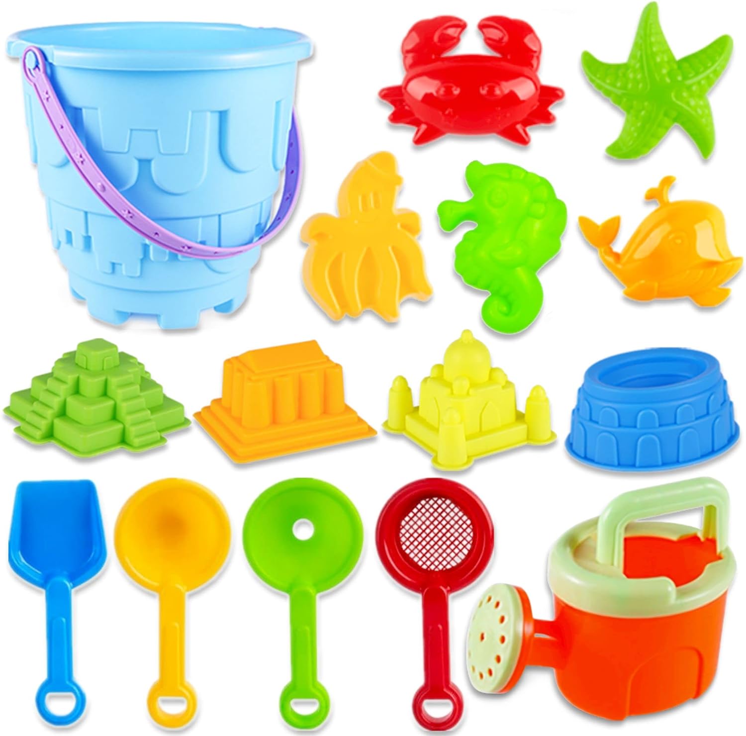 Chennyfun Juguetes de Playa para Niños, 15 Pcs
