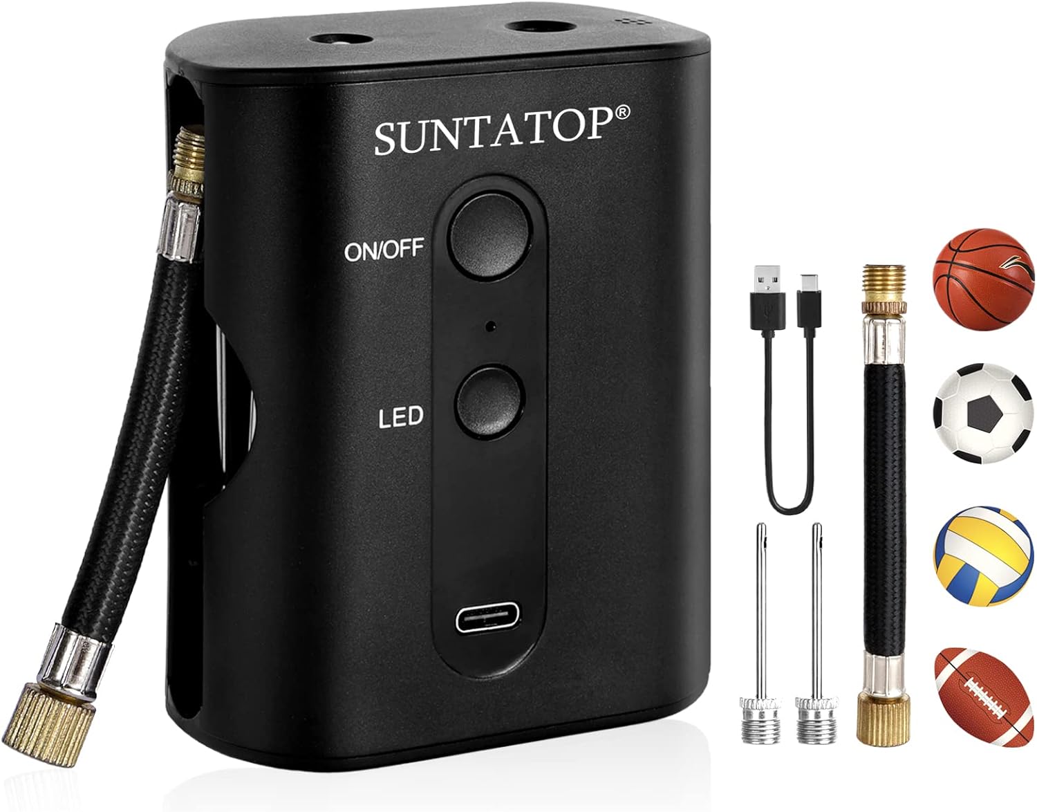 SUNTATOP Inflador Bomba Eléctrica de Bola, Bomba